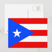 Puerto Rico Flag ポストカード (正面/裏面)