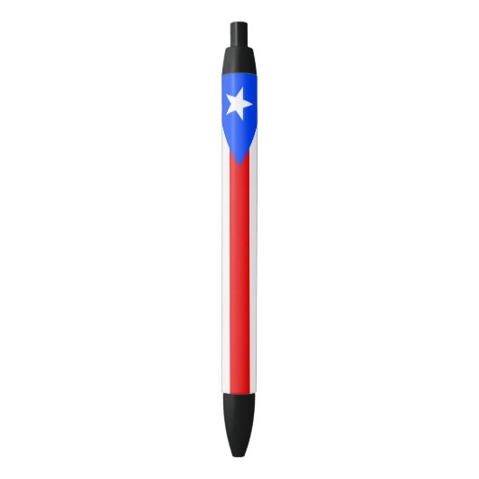 Puerto Rico Flag 黒ボールペン (正面縦)