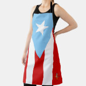 Puerto Rico Flag All Over Print Large Apron エプロン (インサイチュ)
