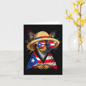 Puerto Rico Flag Boricua Puerto Rican Flag  カード (黄色い花)