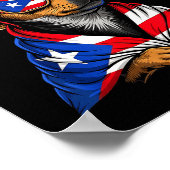 Puerto Rico Flag Boricua Puerto Rican Flag  ポスター (角)