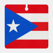  Puerto Rico Flag Christmas Ornament メタルオーナメント (裏面)
