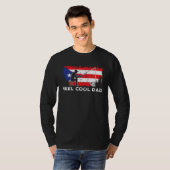 Puerto Rico Flag Cool Dad Fishing Fisherman Father Tシャツ (正面フル)
