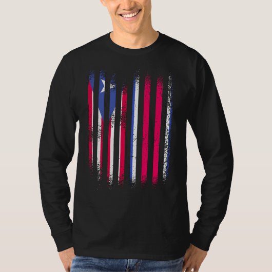 Puerto Rico Flag Costa Rica Grown Country Flags St Tシャツ (正面)