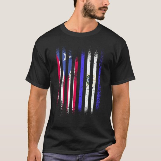 Puerto Rico Flag El Salvador Grown Country Flags S Tシャツ (正面)