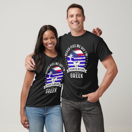 Puerto Rico Flag Greece Grown Humor Pride Tシャツ (ユニセックス)