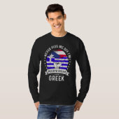 Puerto Rico Flag Greece Grown Humor Pride Tシャツ (正面フル)