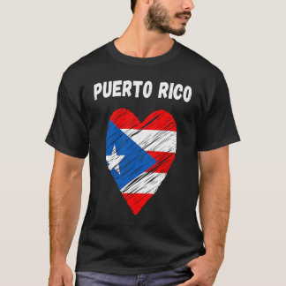 Puerto Rico Flag Holiday Puerto Rico Heart Puerto  Tシャツ