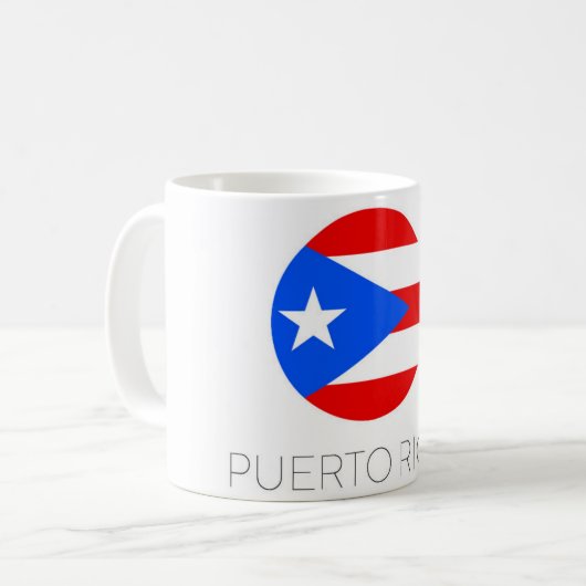 Puerto Rico Flag Travel Mug コーヒーマグカップ (正面左)