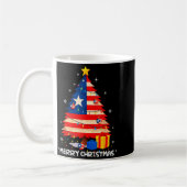 Puerto Rico Flag Tree Lights Christmas Pajamas -co コーヒーマグカップ (左)