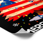 Puerto Rico Flag Tree Lights Christmas Pajamas -co ポスター (角)