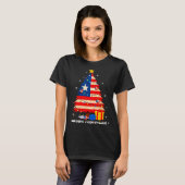 Puerto Rico Flag Tree Lights Christmas Pajamas -co Tシャツ (正面フル)