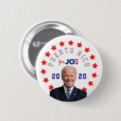 PUERTO RICO for Joeバイデン氏大統領選挙2020 缶バッジ (正面&裏面)