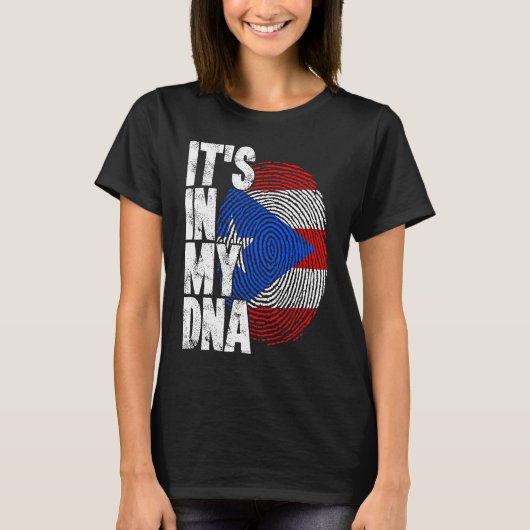 Puerto Rico It's In My DNA  For Men Flag Puerto Ri Tシャツ (正面)
