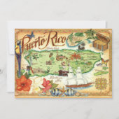 Puerto Rico Map 5x7 Big Postcard (正面)