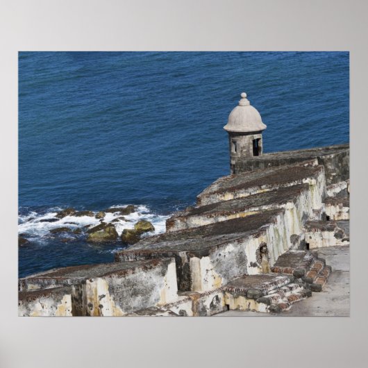 Puerto Rico, Old San Juan, section of El Morro ポスター (正面)