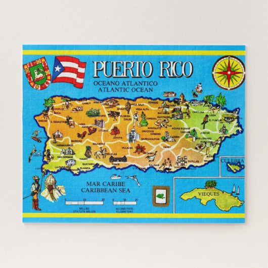 Puerto rico Postcard 16x20  ジグソーパズル (横)