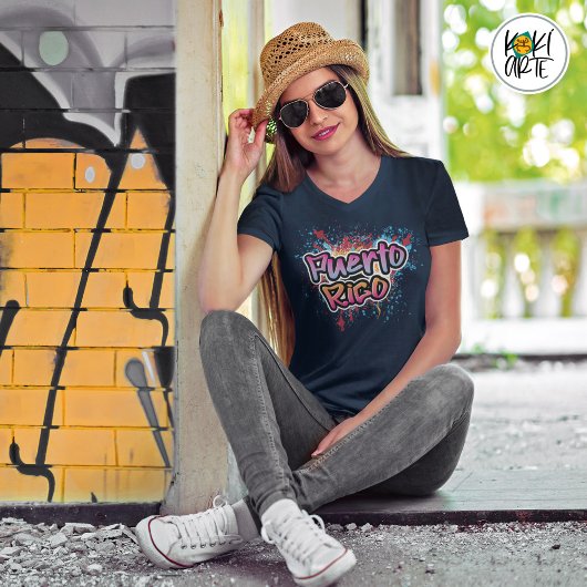 Puerto Rico Street Art Graffiti Tシャツ