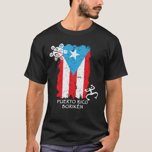 Puerto Rico Taino Heritage Flag Tシャツ (正面)