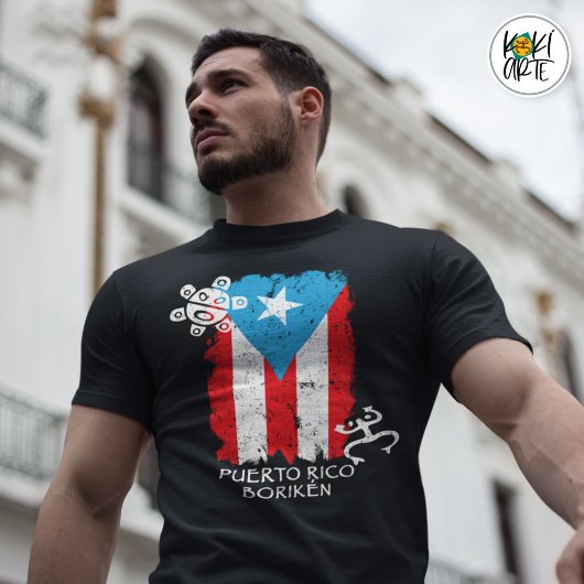 Puerto Rico Taino Heritage Flag Tシャツ