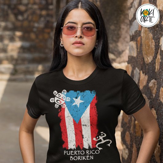 Puerto Rico Taino Heritage Flag Tシャツ