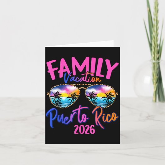 Puerto Rico Vacation 2026 Souvenir Matching Family カード (正面)