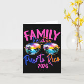 Puerto Rico Vacation 2026 Souvenir Matching Family カード (黄色い花)