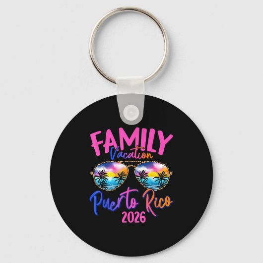 Puerto Rico Vacation 2026 Souvenir Matching Family キーホルダー (正面)