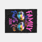 Puerto Rico Vacation 2026 Souvenir Matching Family フリースブランケット (正面(横))