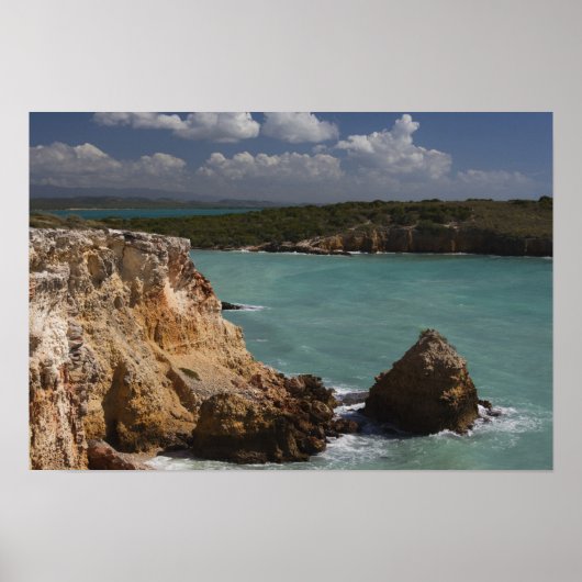 Puerto Rico, West Coast, Cabo Rojo, coastline 3 ポスター (正面)