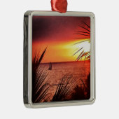 Puerto Vallartaの日没 メタルオーナメント (右)