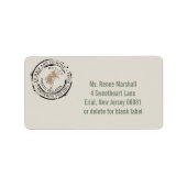 Puerto Vallartaメキシコのパスポートのヤシの木のスタンプ ラベル (正面)