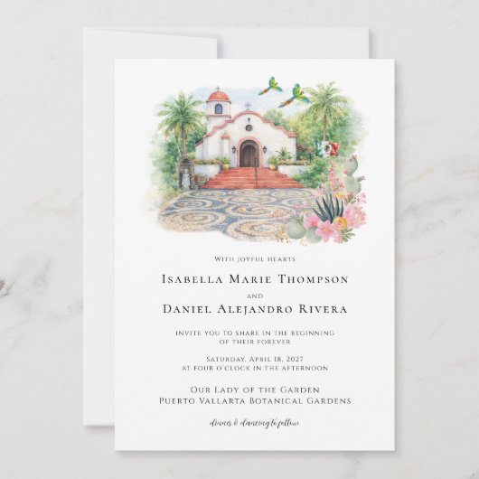Puerto Vallarta Chapel Wedding Invitation 招待状 (正面)