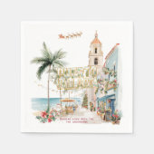 Puerto Vallarta Christmas | Tropical Holiday スタンダードカクテルナプキン (正面)