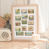 Puerto Vallarta Matchbook Collection Art Print ポスター