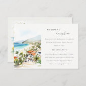 Puerto Vallarta Mexico Scape Wedding Reception エンクロージャーカード (正面/裏面)