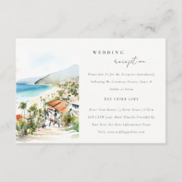 Puerto Vallarta Mexico Scape Wedding Reception エンクロージャーカード
