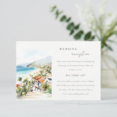Puerto Vallarta Mexico Scape Wedding Reception エンクロージャーカード (スタンド正面)