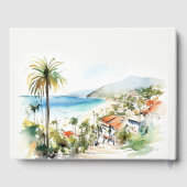Puerto Vallarta Mexico Watercolor scape Wedding ゲストブック (裏面)