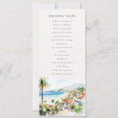 Puerto Vallarta Mexico Watercolor Wedding Program 招待状 (裏面)