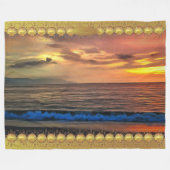 Puerto Vallarta Sunset 1577 フリースブランケット (正面(横))