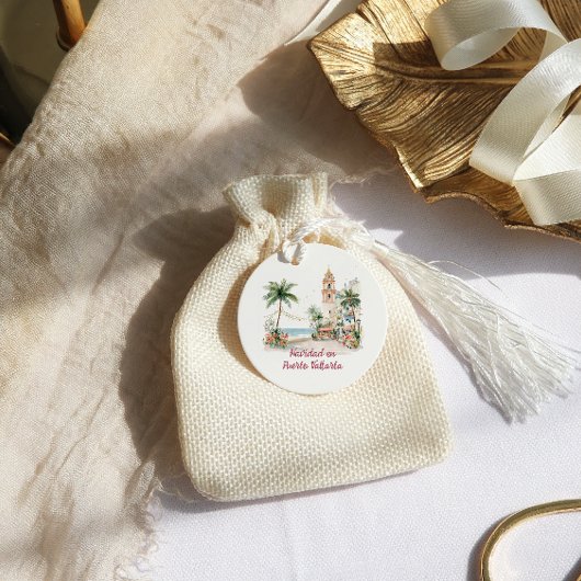 Puerto Vallarta | Tropical Christmas Gift Tag フェイバータグ