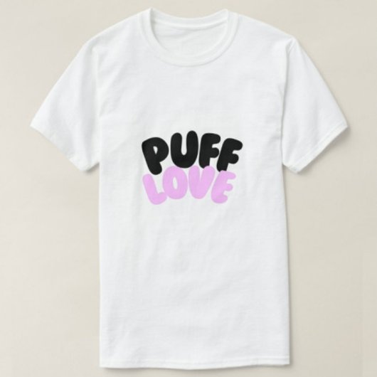 Puff Love モダン White Men's Tシャツ