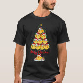 Puffer Fish Christmas Tree Lights Santa Fish Xmas Tシャツ (正面)