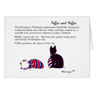 PuffieおよびMuffieの大統領Weekend Cardの
