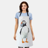 Puffin apron エプロン (着用した状態)