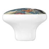 Puffin Bird William Morris style Left Ceramic Knob セラミックノブ (側面)