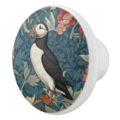 Puffin Bird William Morris style Left Ceramic Knob セラミックノブ (右)