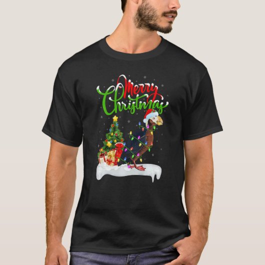 Puffin Bird  Xmas Decorations Santa Puffin Christm Tシャツ (正面)