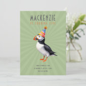 Puffin Birthday Invitation 招待状 (スタンド正面)